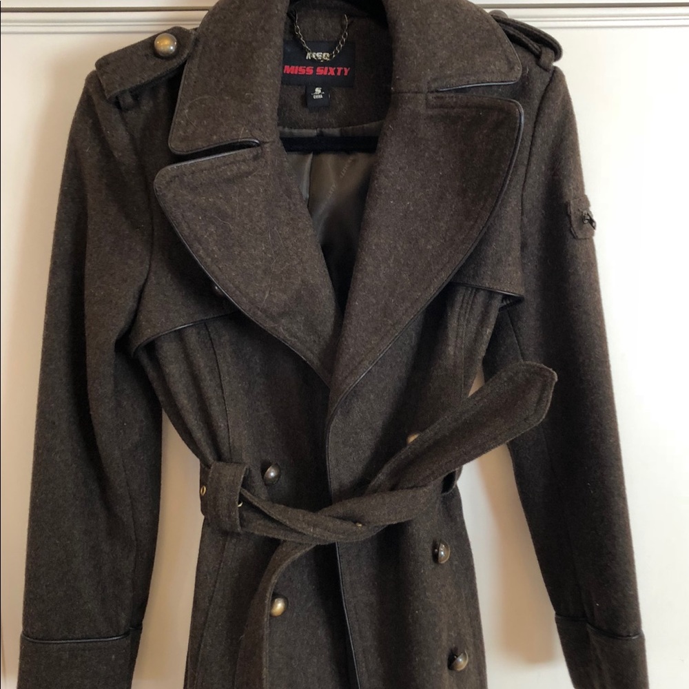 Womens winter belted coat